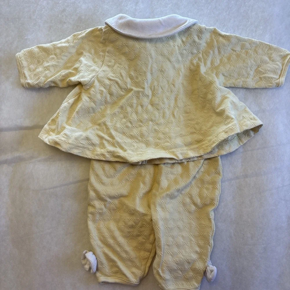 Vintage‎ McBaby 2 Piece Outfit Set 0-3 months Embroidered Flowers